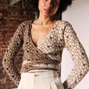 AJAIE ALAIE Bouquet Wrap Sweater L